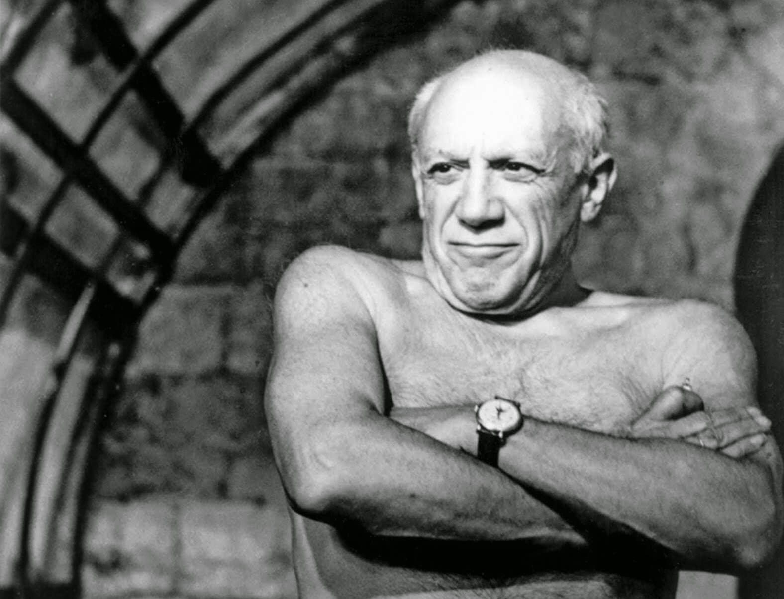 Shirtless Pablo Picasso